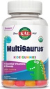 KAL MultiSaurus Multivitamin Gummies, USDA Organic Multivitamin for Kids, Healthy Bones, Immune & Energy Support, Vegan & Gluten Free, No Artificial Flavors or Colors, 30 Servings, 60 Gummies