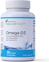 Omega-D3, Concentrated EPA & DHA, Astaxanthin & Vitamin D3 | Superior DHA & EPA Ratio for Heart, Brain, Joint & Immune Health, Sourced from Sustainable Calamarine (Squid Oil)