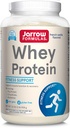 Jarrow Formulas Whey Protein with 18 g of Protein, 3.8 g of BCAAs, & Glutamine, Dietary Supplement for Muscle Function & Recovery Support, 32 oz Vanilla Flavored Powder, Approximately 36 Day Supply