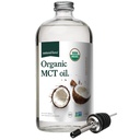 Natural Force Organic MCT Oil – Pure Glass Bottle – Made from 100% Virgin Coconut Oil + Certified Keto, Paleo, Kosher, Vegan & Non-GMO – Lab Tested for Quality and Purity - 32 Ounce