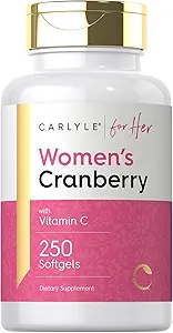 Carlyle Cranberry Pills for Women | 250 Softgels | Concentrated Extract Supplement with Vitamin C and E | Non-GMO, Gluten Free | for Her