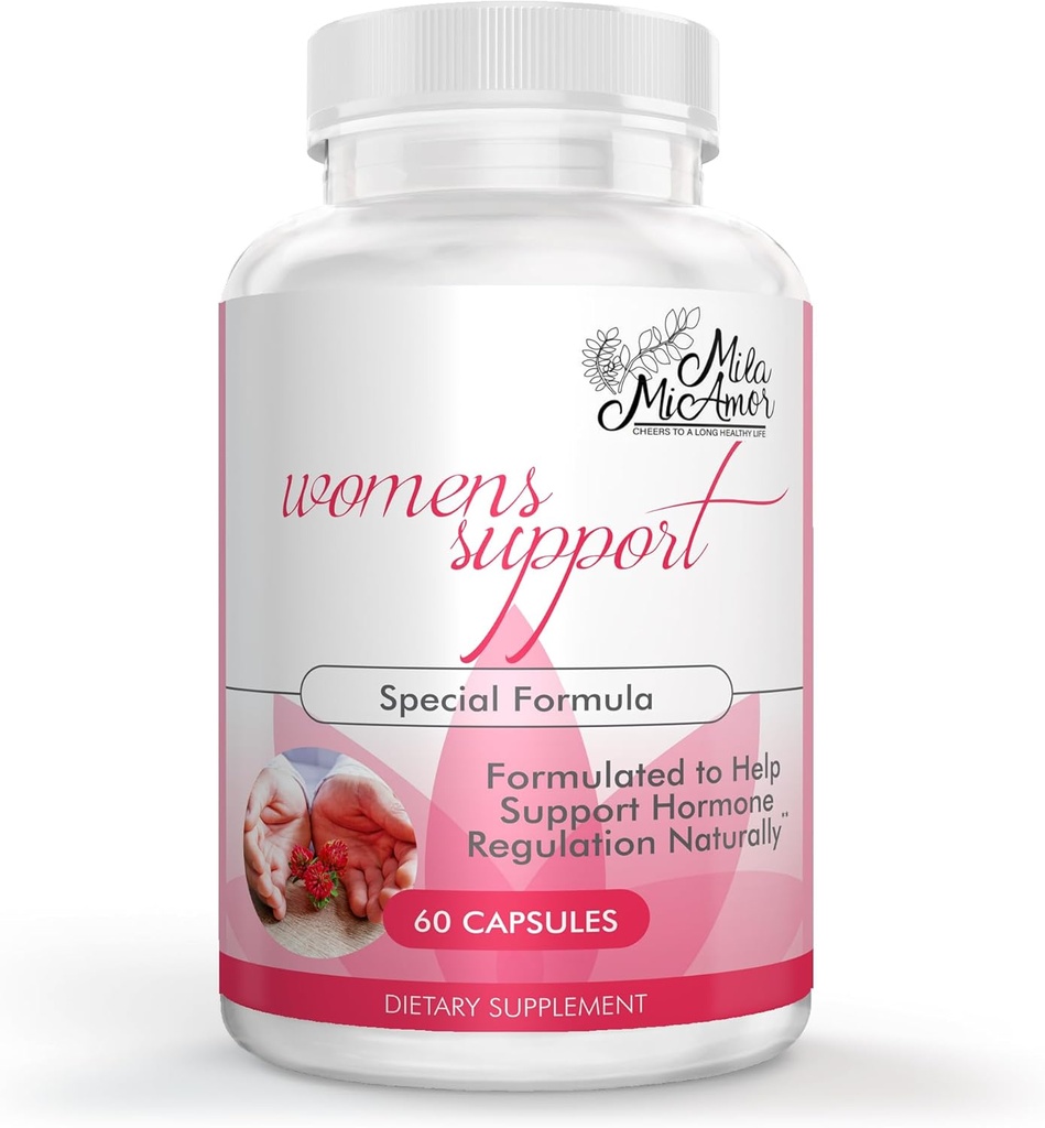 Milamiamor Women's Support - Hormone Regulator with Natural Ingredients - Estrogen Support for Women — Supplement for Hormone Balance, Menopause & Antioxidant Support - Made in USA - 60 Capsules