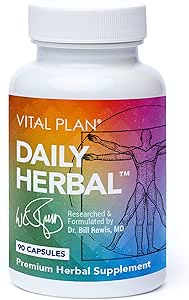 Vital Plan Daily Herbal Supplement by Dr. Bill Rawls – Herbal Immunity Booster for Immune Support, Microbiome Balance & Cell Health — Reishi Mushroom, Turmeric & Rhodiola