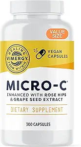 Vimergy Micro-C® Vitamin C Capsules – 500mg per Capsule, Supports Immune Health*, Promotes Collagen Production, Supports Healthy Bones*, Kosher, Vegan & Gluten-Free, Value Size 300 Capsules
