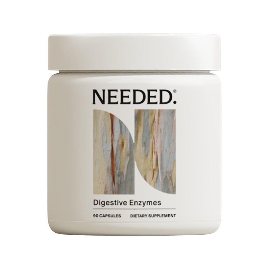 Needed. Digestive Enzymes Support - Daily Essential Enzymes Support for Bloating Relief - 90 Capsules with 14 Clinically Backed Digestive Enzymes
