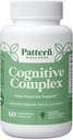 Pattern Wellness Cognitive Complex Supplement – Supports Memory, Focus, Mental Clarity, and Brain Health – Lion’s Mane, Bacopa, B Vitamins – 60 Vegetarian Capsules