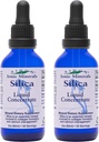 Eidon Liquid Silica Mineral Concentrate - Silica Supplement for Hair, Skin and Nails, Silica Drops to Support Collagen Production, No Added Sugar - 2 oz, 2 Pack