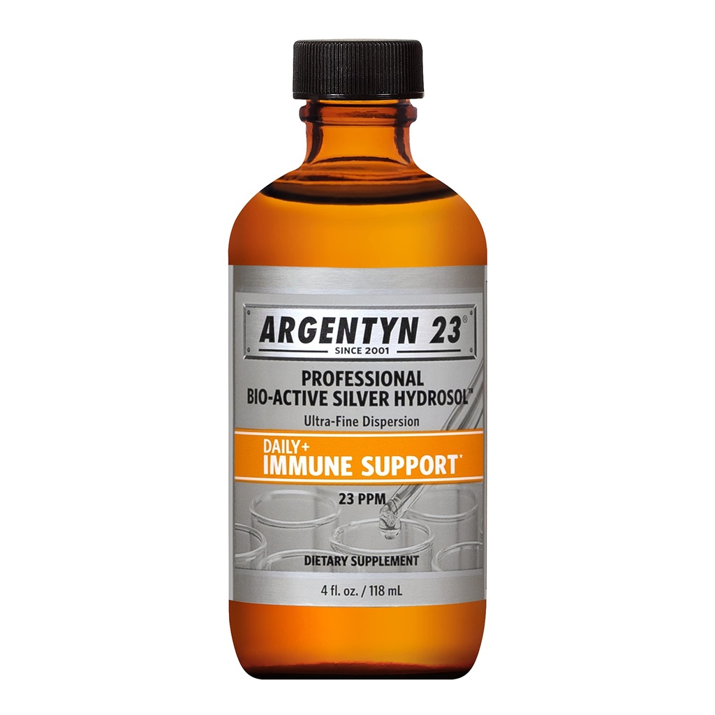 Argentyn 23 Professional Immune Support - Colloidal Silver, Bio-Active Silver Hydrosol, 23 ppm, Liquid Twist Top, 4 Fl Oz (118 mL)