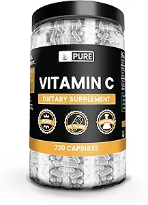 Pure Original Ingredients Vitamin C (730 Capsules) No Magnesium Or Rice Fillers, Always Pure, Lab Verified