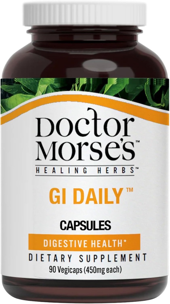 Doctor Morse's GI Daily - Gut Cleanse - Digestive Support - Intestinal, Overall Gut Support - Naturopath Formulated - Marshmallow Root, Slippery Elm Bark, Mullein Leaf - 90 Capsules - 45 Day Supply
