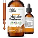 Wild & Organic Maitake Mushroom Drops - Liquid Mushroom Supplement for Immune Support - Maitake Extract Tincture - Vegan, Sugar & Alcohol-Free - 2 fl oz