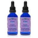 Eidon Ionic Minerals Liquid Zinc Concentrate - Ionic Zinc Sulfate Supplement Drops for Men, Women, & Kids, Support Immune System, Hair and Skin, Liver and Kidney Health - 2 oz, 2 Pack