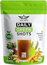 Daily Green Shots – Superfood Powder with Wheatgrass, Matcha, Beetroot, Ashwagandha, Turmeric & Prebiotics – Immunity & Energy Support – Vegan Greens Supplement – 100 Shots