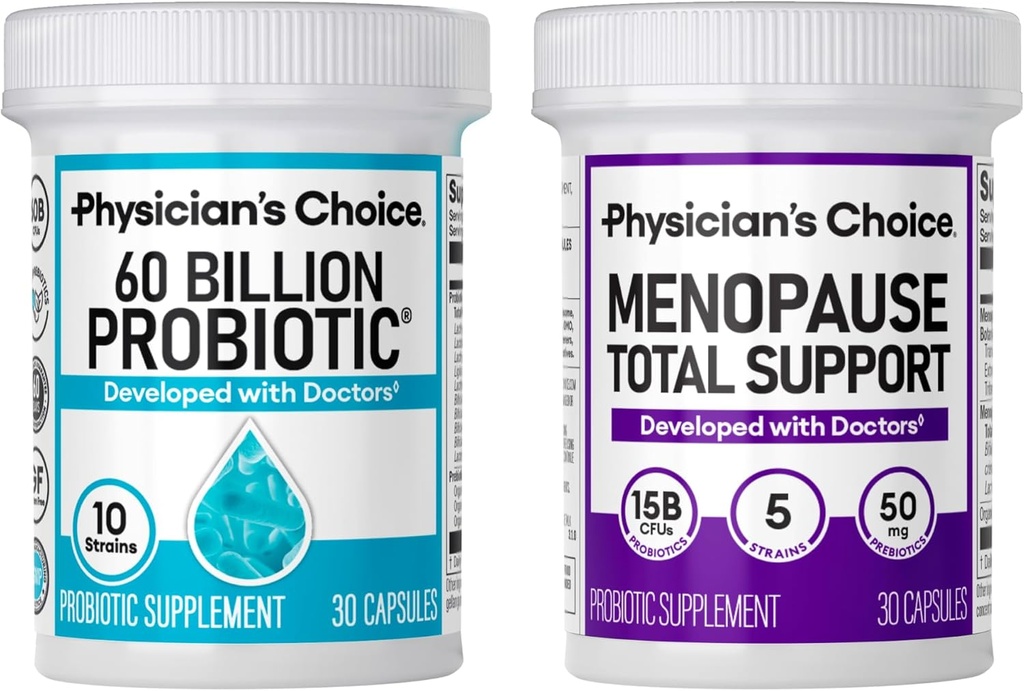 Physician's CHOICE Menopause Support + Digestive Health Support Bundle - 30ct