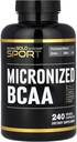 California Gold Nutrition Sport, Micronized BCAA, Branched Chain Amino Acids, 240 Veggie Capsules