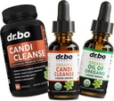 Candi Cleanse & Oregano Oil Drops - Organic Oil of Oregano Drops Liquid & Black Walnut Wormwood - Extra Strength Overgrowth Balance Complex, Natural Oral Gut Cleanser Detox Health Supplements Capsules
