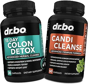 Colon Candi Cleanse Detox Support - Anti Overgrowth & 15 Day Intestinal Cleanse Pills & Probiotic - Balance Control & Fast Acting Natural Laxative for Constipation Relief - Bowel Movement Gut Health