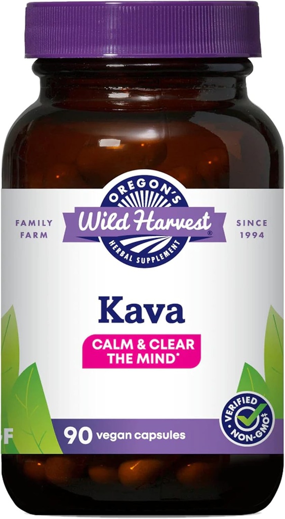 Oregon's Wild Harvest Kava Root Capsules, 90 Count