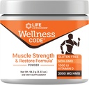 Life Extension Wellness Code® Muscle Strength & Restore Formula, Vitamin D3, ß-Hydroxy-ß-Methylbutyrate Monohydrate (HMB), Muscle Health, Gluten Free, Non-GMO, 94.2 g