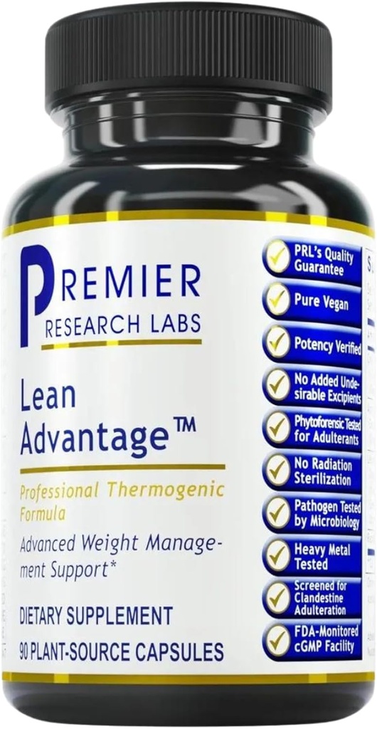 Premier Research Labs Lean Advantage: Green Coffee Bean Extract for Weight Loss, Green Coffee Extract, Coffee Pills, Appetite Suppressant for Women & Men, Weight Management Supplement - 90 Capsules