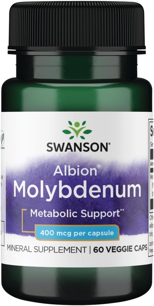 Swanson Albion Chelated Molybdenum 400 mcg 60 Veg Capsules