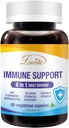 Lovita Immune Support 8 in 1, Elderberry with Zinc and Vitamin C, Vitamin D, Selenium & Echinacea, Andrographis, Siberian Ginseng - Immune Booster Supplement, 60 Vegetarian Capsules