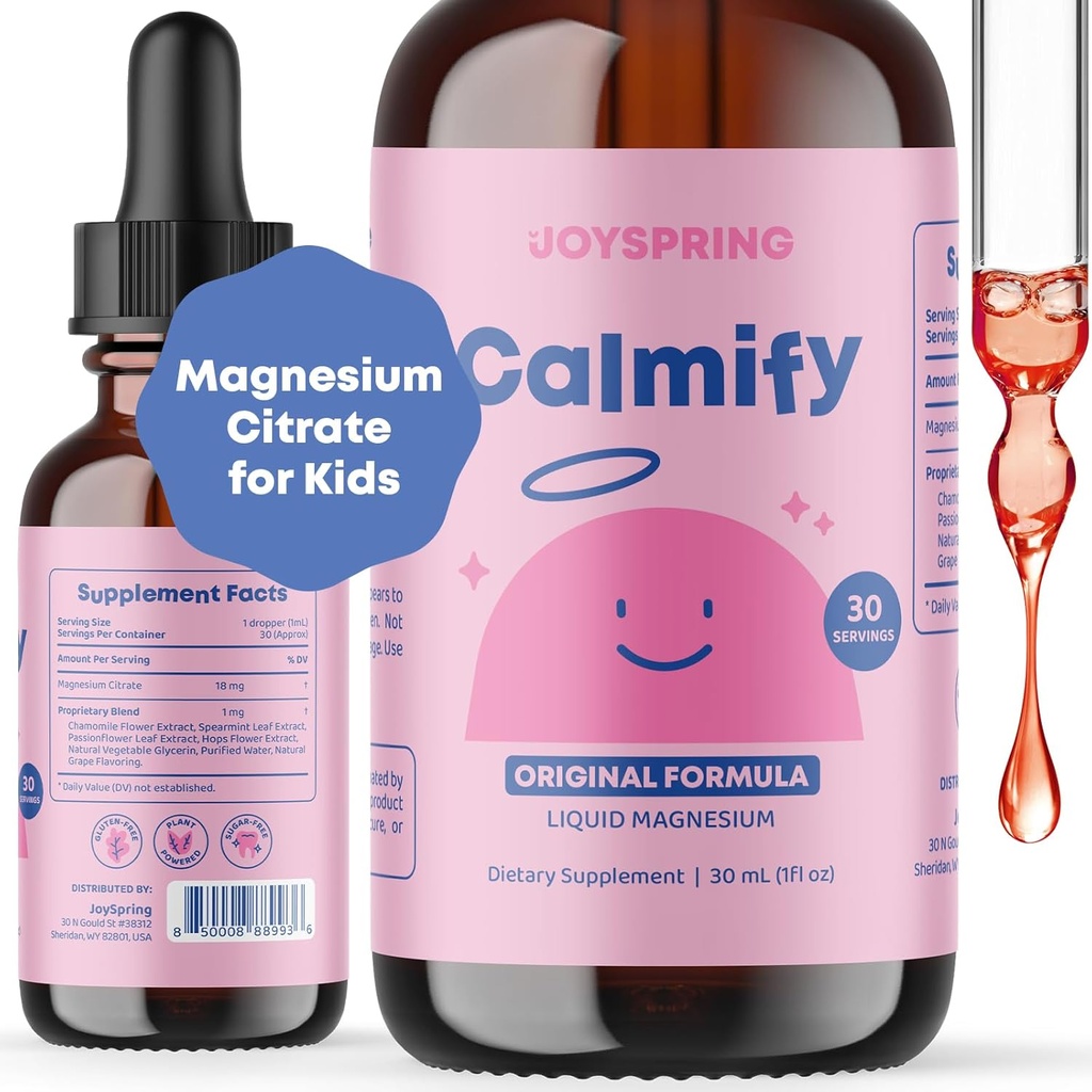 JoySpring Calmify, Multivitamin, and D3+K2 Drops Bundle | Naturally Sourced Kids Vitamins & Minerals | Non-Alcoholic, Sugar-Free Liquid Formula | Vegan & Vegetarian Liquid Drops Supplement