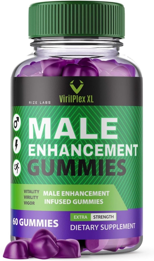 VirilPlex XL Male Performance Gummies, Premium Formula for Health and Wellbeing, VirilPlex XL for Men Gummys to Deliver Peak Performance Benefits, VirilPlexXL Gomitas (60 Gummies)