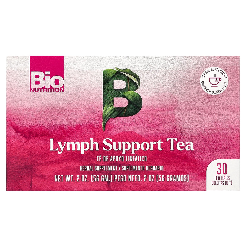 Bio Nutrition Lymph Support Tea, Caffeine Free, 30 Tea Bags, 2 oz (56 g)