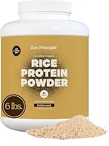 Zen Principle Organic Brown Rice Protein 6 LB. USDA Certified Organic. Unflavored. Non-GMO. Vegan.