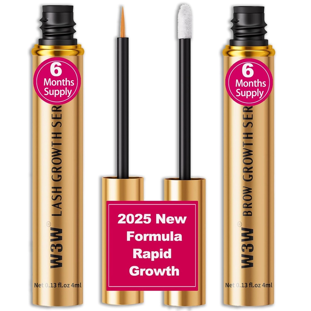 Lash Serum&Eyebrow Growth Serum Set,2025 Upgrade -Rapid Eyelash for Stronger,Eyebrow Growth Serum,Natural Ingredients (Upgraded Lash&Brow Serum Set)