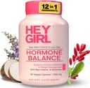 Hey Girl Hormone Balance for Women – 12in1 for Menopause, PCOS, PMS, Mood, Hot Flash, Hormonal Support– w Myo-Inositol, Berberine, Maca Root, Black Cohosh, DIM, Dong Quai