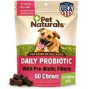 Pet Naturals Daily Probiotic Soft Chews for Dogs, Digestive and Immune Support Supplement, 1 Billion CFU Per Chew, Duck, 60 Count