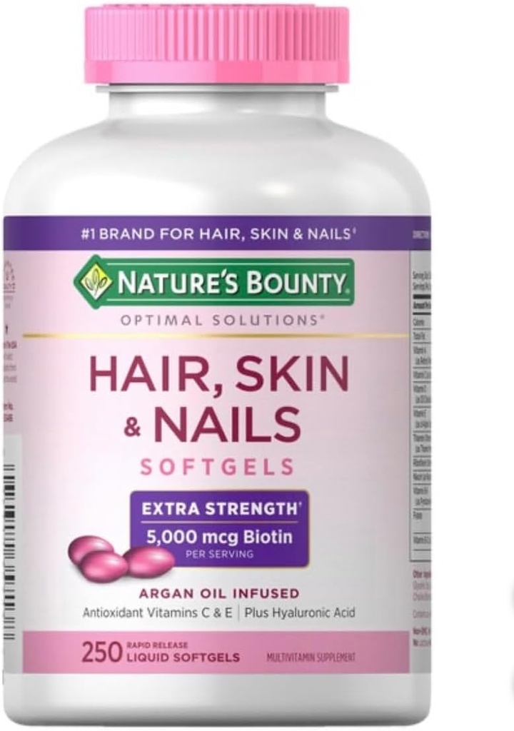 Nature's Bounty Hair, Skin and Nails, 250 Softgels (2 Pack)