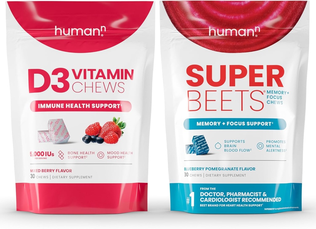 Humann SuperBeets Memory + Focus & D3 Chews
