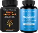 Vital Vitamins Brain Booster Plus + Men's Multivitamins