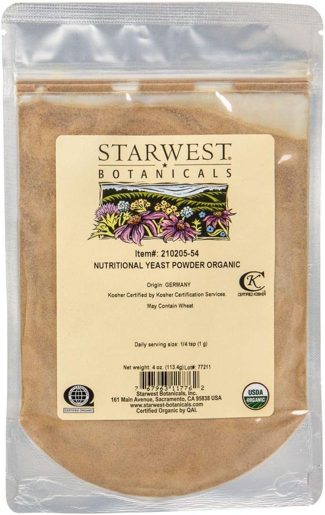 Organic Nutritional Yeast Powder - 4 oz