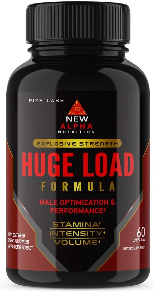 rize labs - Huge Load Formula for Men, A Complete Daily Wellness Supplement for Overall Wellness and Peak Performance, Extra Strength Formula (60 Capsules)