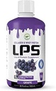 LPS Liquid Collagen & Whey Protein Supplement - Sugar-Free, Dye-Free, Non-GMO Drink - Hydrolyzed Collagen & Whey Peptides Promotes Healthy Skin & Hair for Men & Women, Grape, 32 fl oz