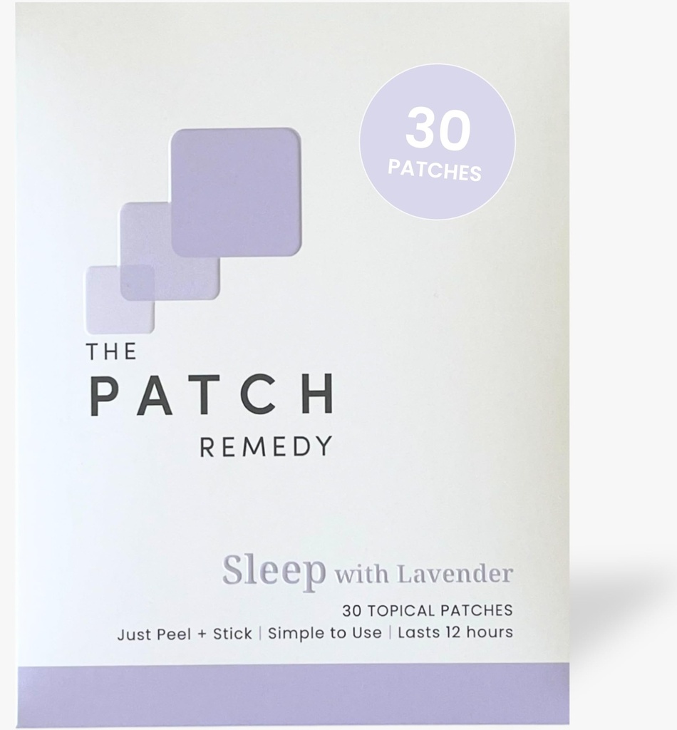 The Patch Remedy Sleep with Lavender Patch | Valerian, Passionflower, Hops, Magnesium Glycinate, Lavender | 30 Patches