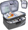Trunab Medicine Storage Bag with Combination Lock, Lockable Pill Bottle Organizer, Travel Medication Carry Case for Medicine Box, Prescription, Vitamins,Supplements or Medical Supplies