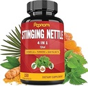Stinging Nettle Extract Capsules - 4in1 Combined with Boswellia, Turmeric & Saw Palmetto - 150 Counts for 5 Months - Supports Joint, Body Management, Skin, Hair & Immunity