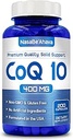 CoQ10 400mg Capsules | Vegan Friendly Coenzyme Q10 400mg per Serving from Easy Absorption Ubiquinone Supplement for Skin Heart and Energy Support | Made in the USA in cGMP Facilities (100 Servings)