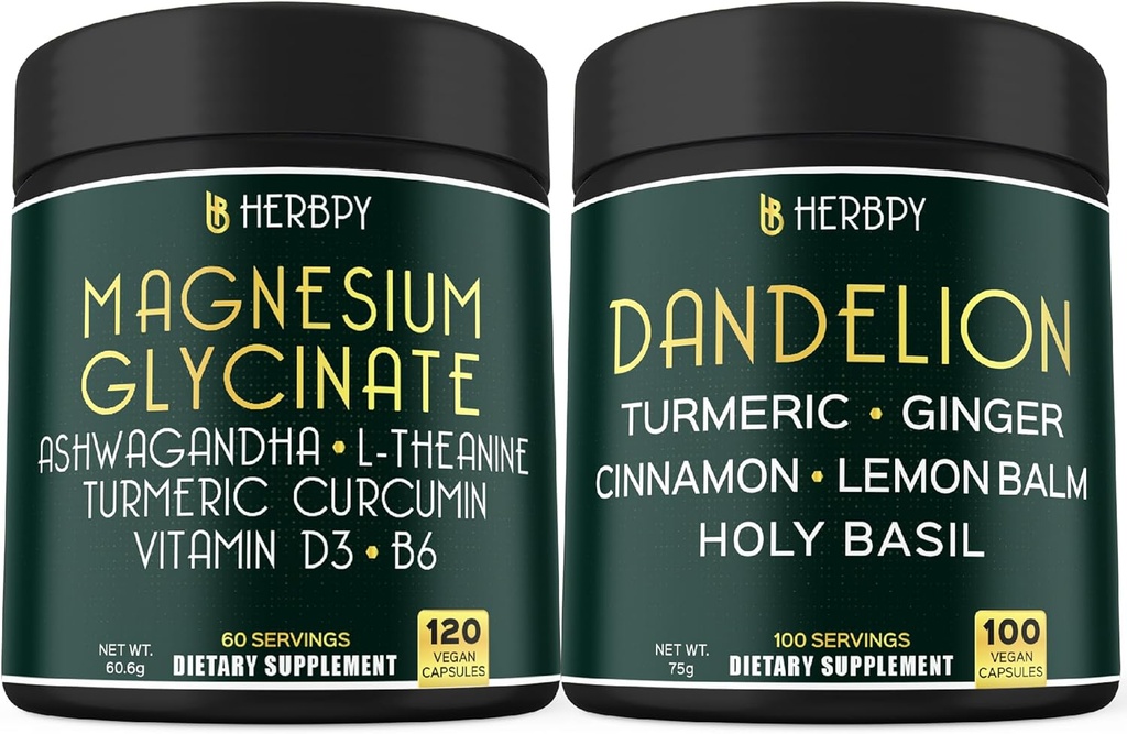 Bundle 6in1 Magnesium Glycinate Supplement & 6in1 Dandelion Supplement