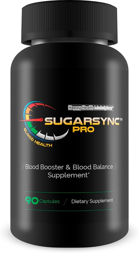 Sugar Sync Pro Blood Heath - Our Best Sugar Health Support Supplement - Support Blood Health & Balance with This Blood Balance Blood Booster Supplement - Healthy Sugar Balance - Blood Capsules