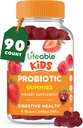Kids Probiotics Gummies | 2 Billion CFU | Great Tasting Kids Probiotic Gummies | for Gut Health, Digestive Support, and Immune Support | 90 Probiotic Gummies for Kids and Toddlers | Lifeable