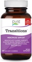 Pure Essence Labs Transitions Vitamins for Women, Natural Menopause Relief Supplement to Promote Hormone Balance, Reduce Hot Flashes, Mood Swings & Night Sweats, 60 Capsules