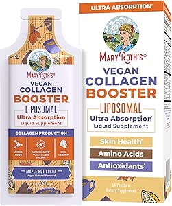 MaryRuth Organics Collagen Booster Liposomal | Sugar Free | Liquid Collagen Booster with VIT C, E, Zinc,Copper&Silica | Skin Care&Joint Support Supplement | Vegan | Non-GMO | Gluten Free | 14 Serving