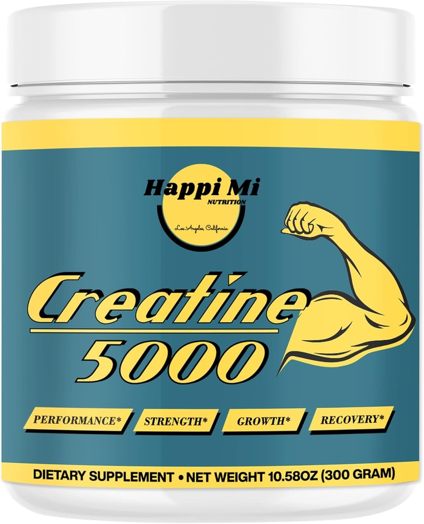 Micronized Creatine Monohydrate Powder, Unflavored, Pre Workout, Post Workout, Recovery, Muscle Building, Improve Athletic Performance, 300 Gram, 5000mg per Serving, 60 Servings