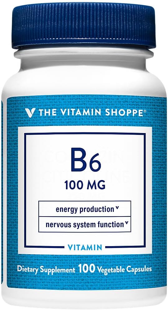The Vitamin Shoppe B6 100MG (100 Capsules)